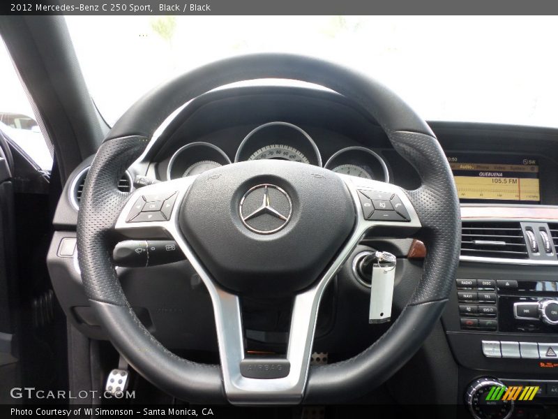Black / Black 2012 Mercedes-Benz C 250 Sport
