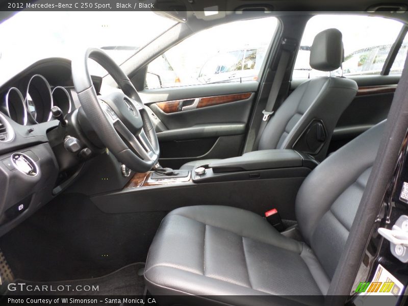 Black / Black 2012 Mercedes-Benz C 250 Sport