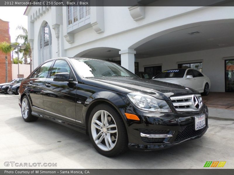 Black / Black 2012 Mercedes-Benz C 250 Sport