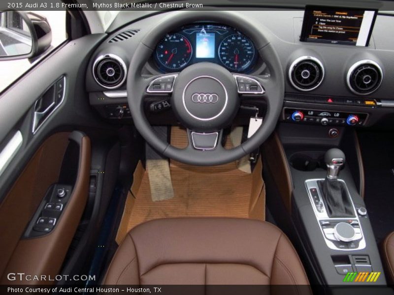 Mythos Black Metallic / Chestnut Brown 2015 Audi A3 1.8 Premium