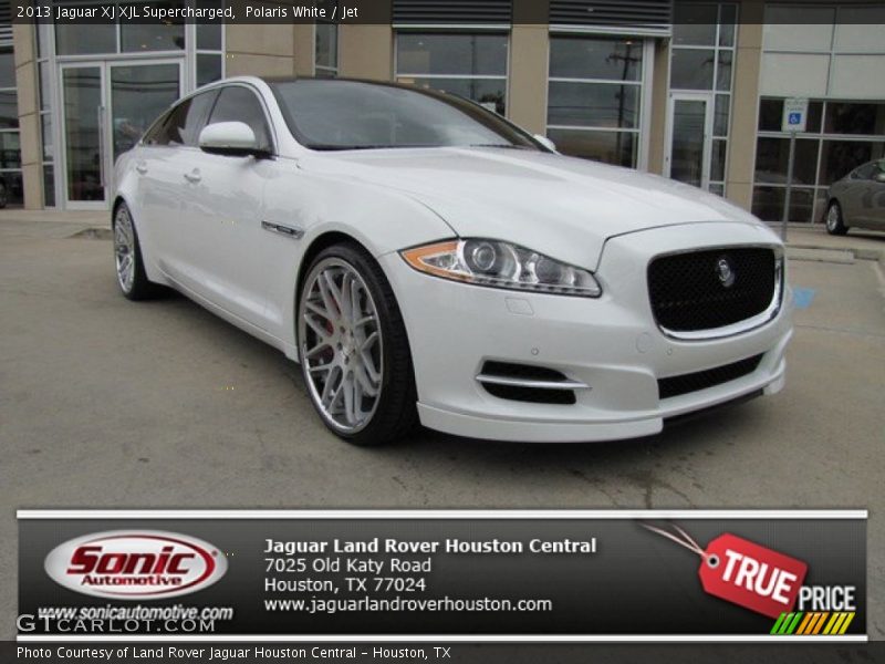 Polaris White / Jet 2013 Jaguar XJ XJL Supercharged