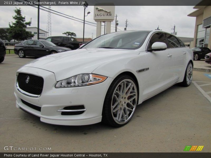 Polaris White / Jet 2013 Jaguar XJ XJL Supercharged