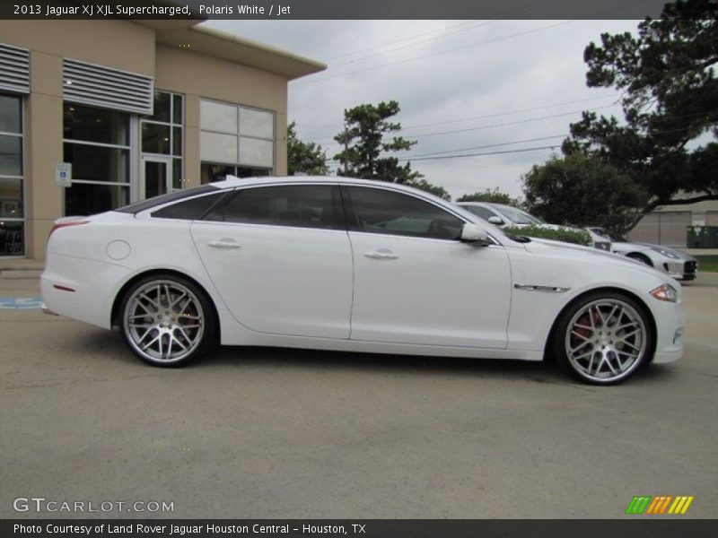 Polaris White / Jet 2013 Jaguar XJ XJL Supercharged