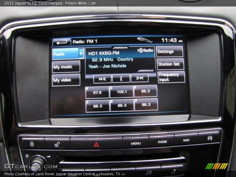 Polaris White / Jet 2013 Jaguar XJ XJL Supercharged