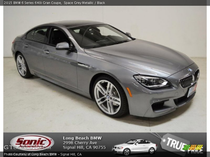 Space Grey Metallic / Black 2015 BMW 6 Series 640i Gran Coupe