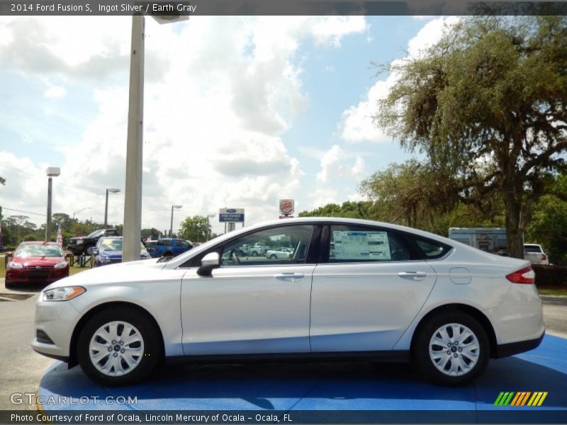 Ingot Silver / Earth Gray 2014 Ford Fusion S