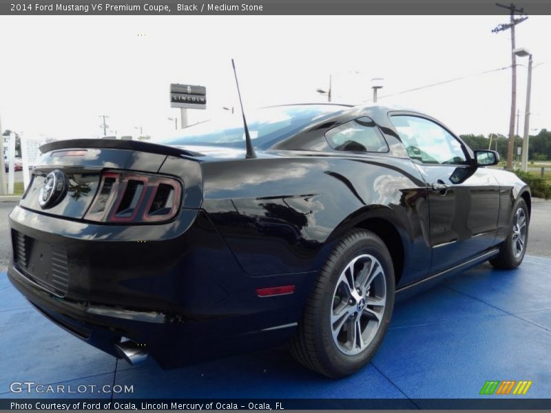 Black / Medium Stone 2014 Ford Mustang V6 Premium Coupe