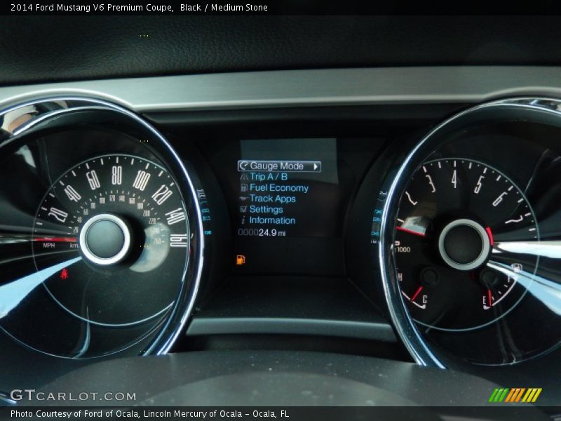Black / Medium Stone 2014 Ford Mustang V6 Premium Coupe
