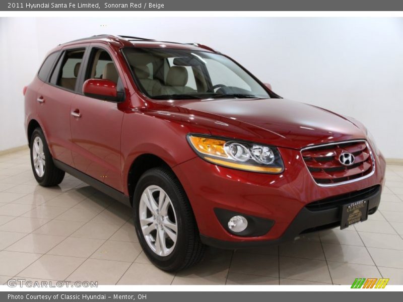 Sonoran Red / Beige 2011 Hyundai Santa Fe Limited