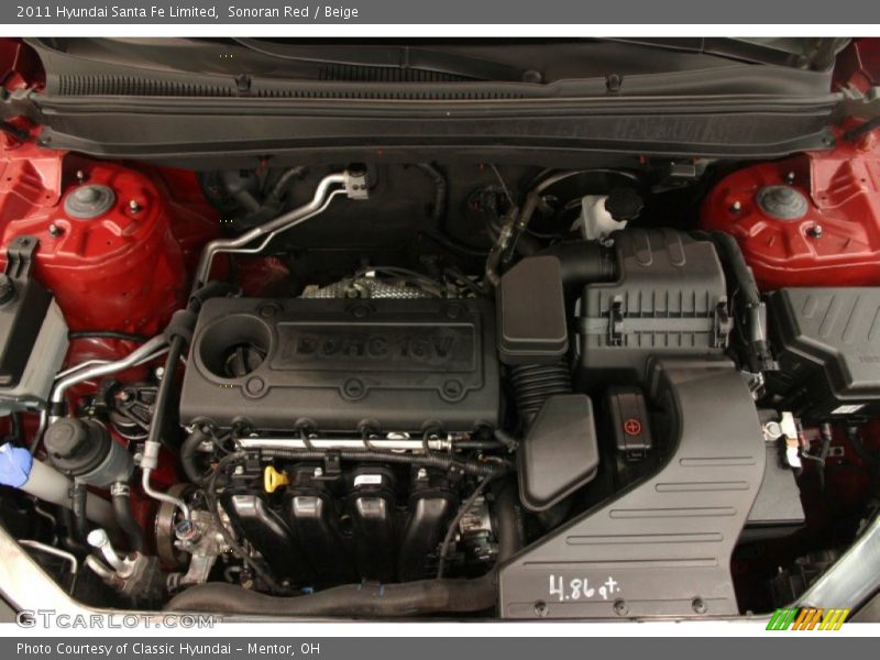  2011 Santa Fe Limited Engine - 2.4 Liter DOHC 16-Valve VVT 4 Cylinder