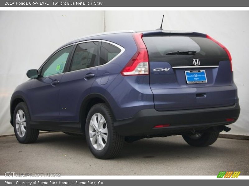 Twilight Blue Metallic / Gray 2014 Honda CR-V EX-L