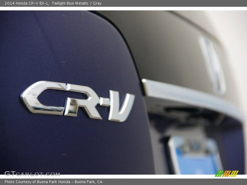 Twilight Blue Metallic / Gray 2014 Honda CR-V EX-L