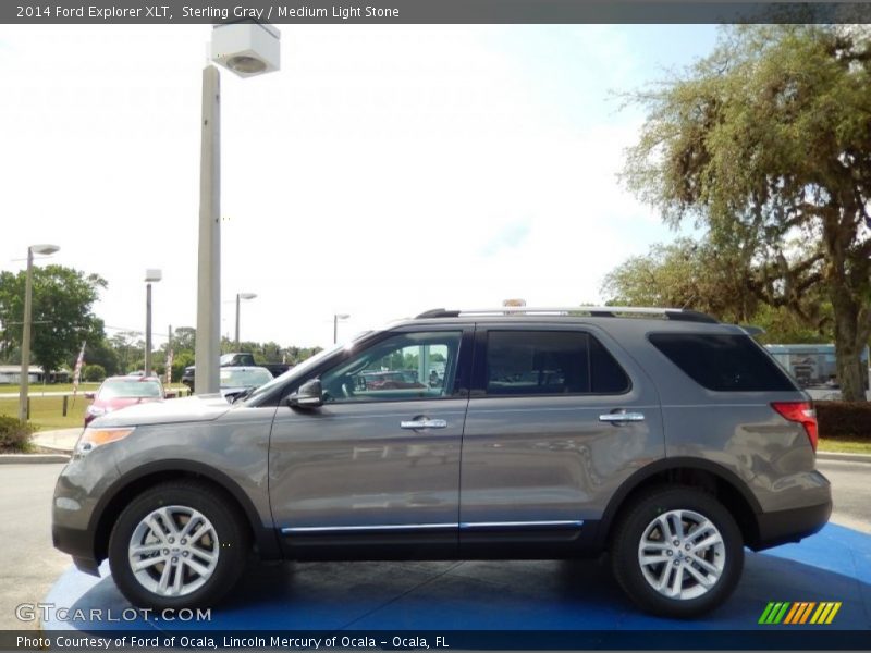 Sterling Gray / Medium Light Stone 2014 Ford Explorer XLT