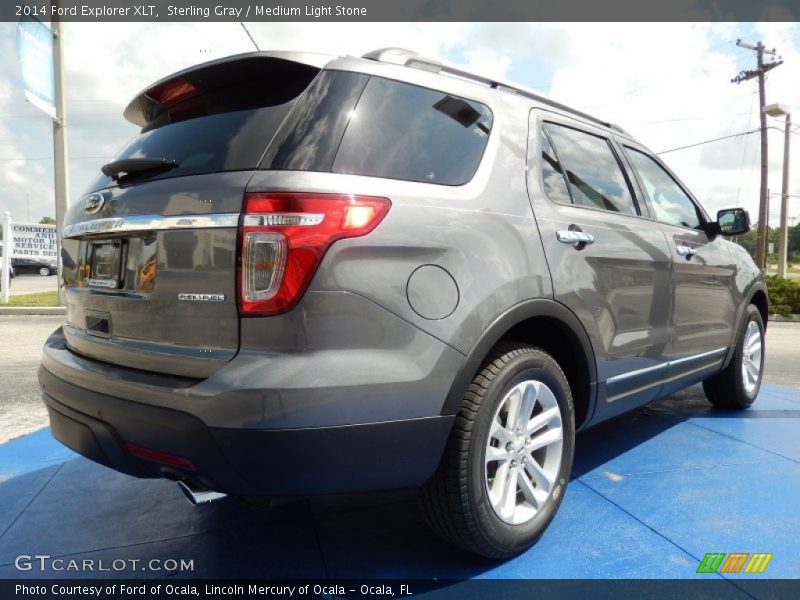 Sterling Gray / Medium Light Stone 2014 Ford Explorer XLT