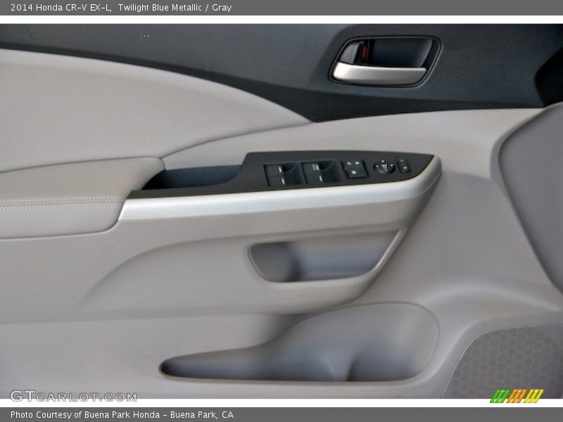 Twilight Blue Metallic / Gray 2014 Honda CR-V EX-L