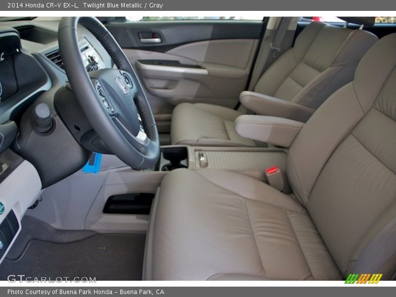 Twilight Blue Metallic / Gray 2014 Honda CR-V EX-L