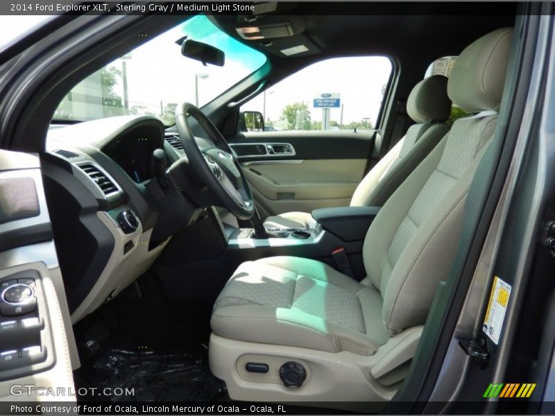Sterling Gray / Medium Light Stone 2014 Ford Explorer XLT