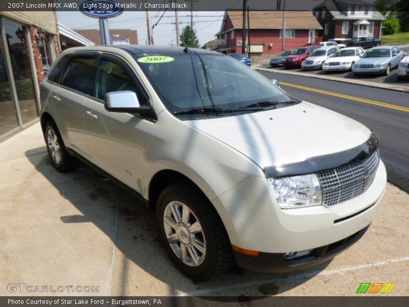 Light Sage Metallic / Charcoal Black 2007 Lincoln MKX AWD