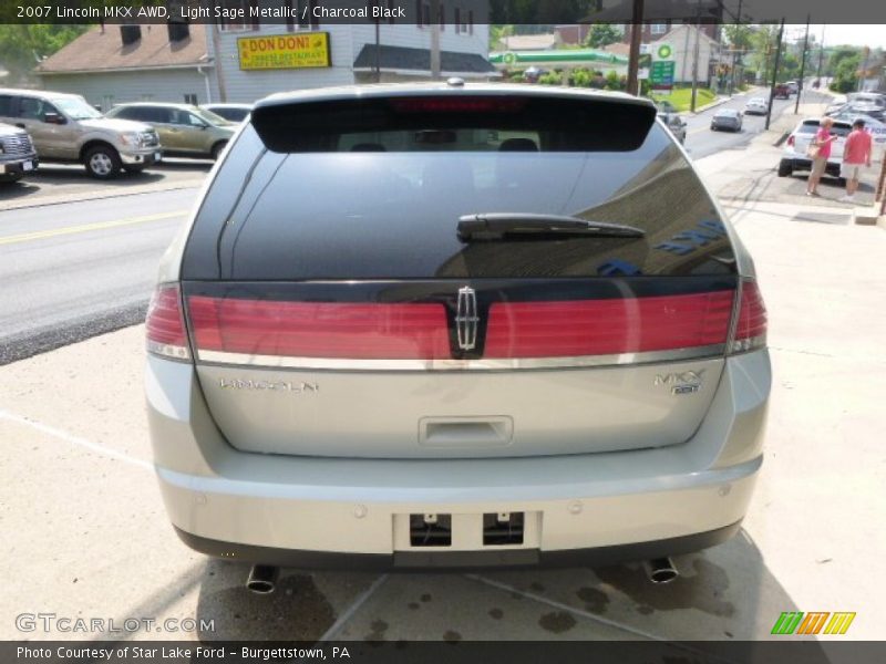 Light Sage Metallic / Charcoal Black 2007 Lincoln MKX AWD