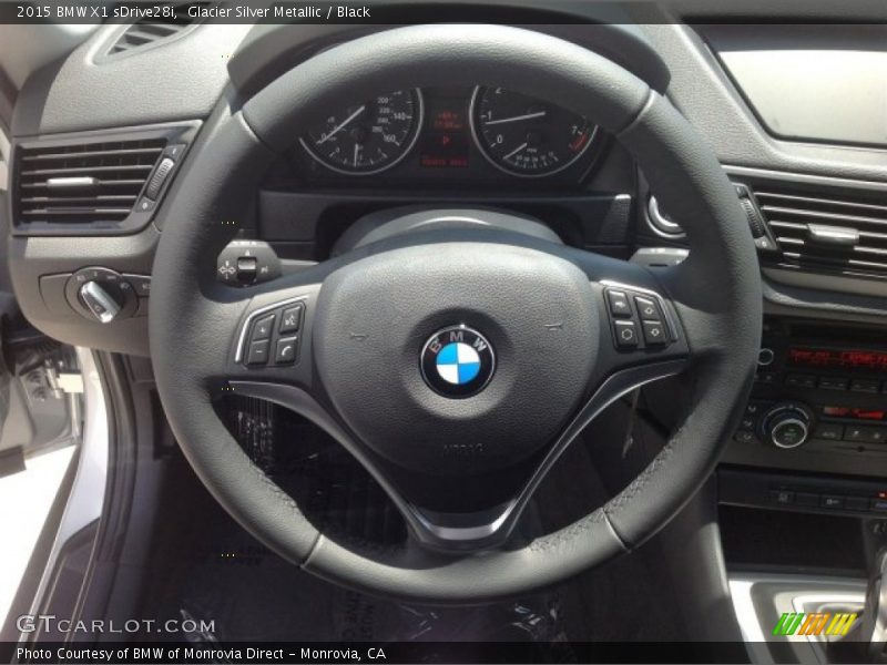 Glacier Silver Metallic / Black 2015 BMW X1 sDrive28i