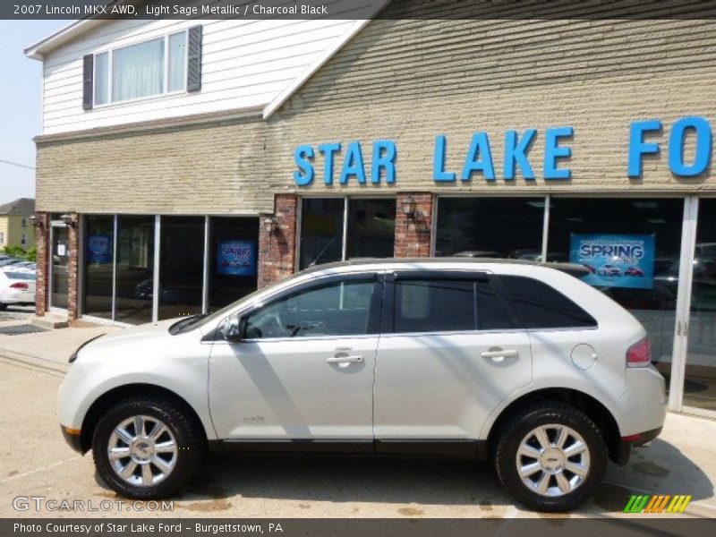 Light Sage Metallic / Charcoal Black 2007 Lincoln MKX AWD