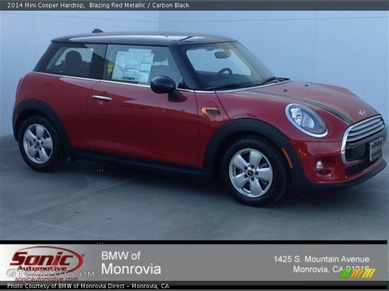 Blazing Red Metallic / Carbon Black 2014 Mini Cooper Hardtop
