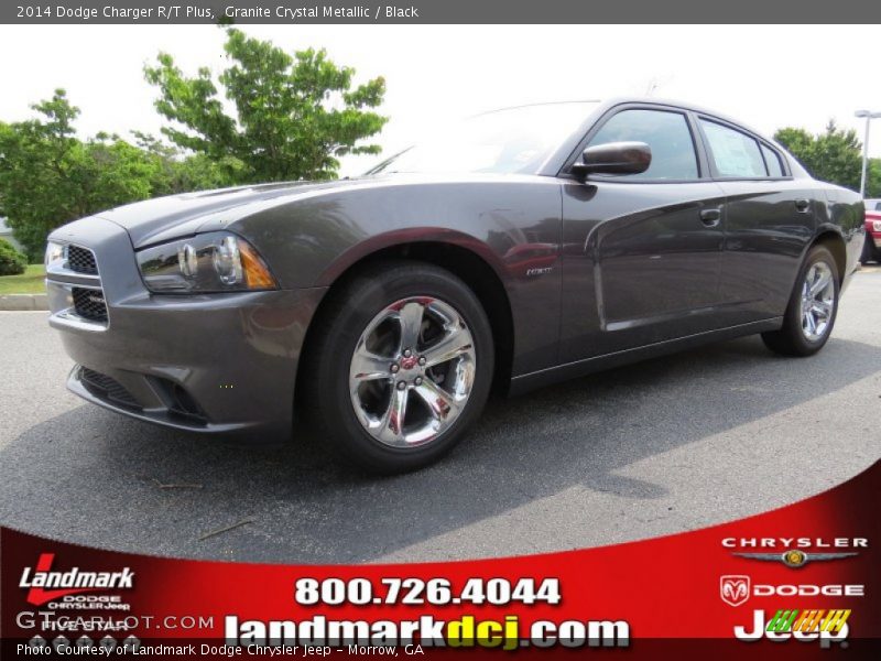 Granite Crystal Metallic / Black 2014 Dodge Charger R/T Plus