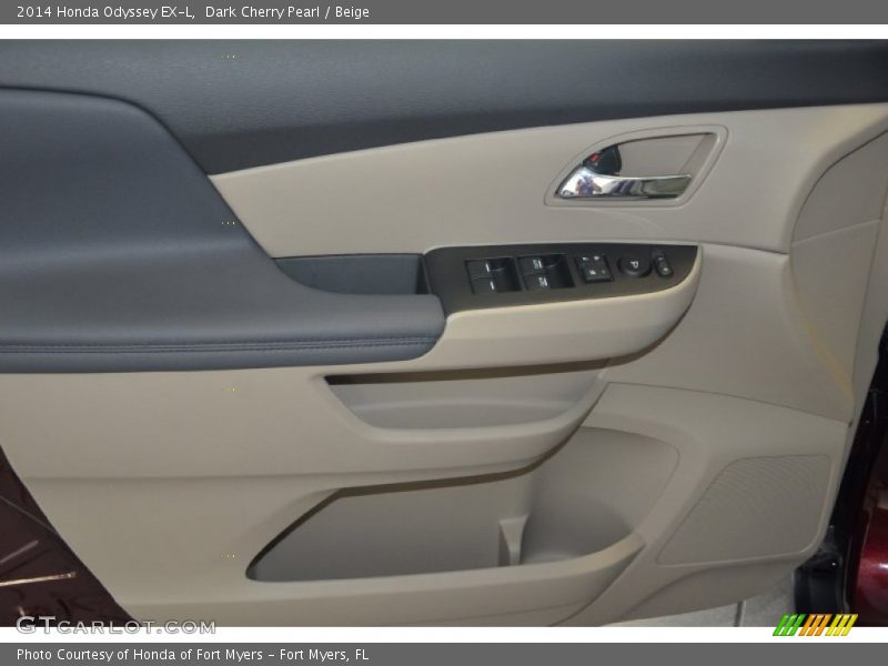 Dark Cherry Pearl / Beige 2014 Honda Odyssey EX-L