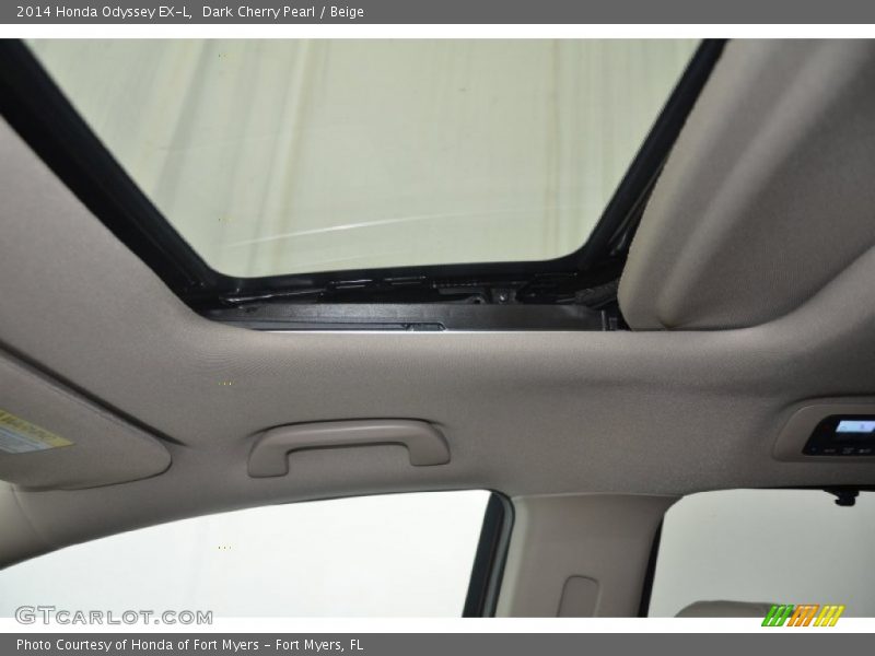 Dark Cherry Pearl / Beige 2014 Honda Odyssey EX-L