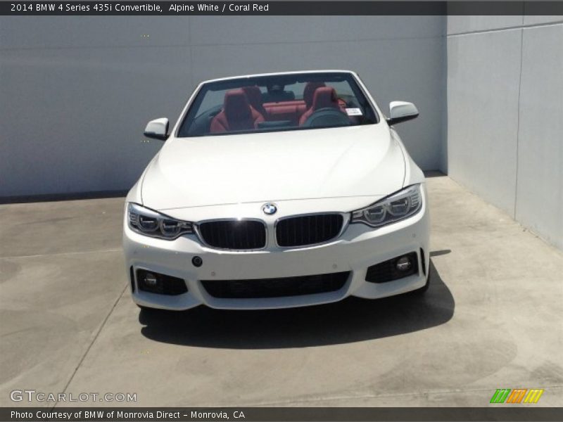 Alpine White / Coral Red 2014 BMW 4 Series 435i Convertible