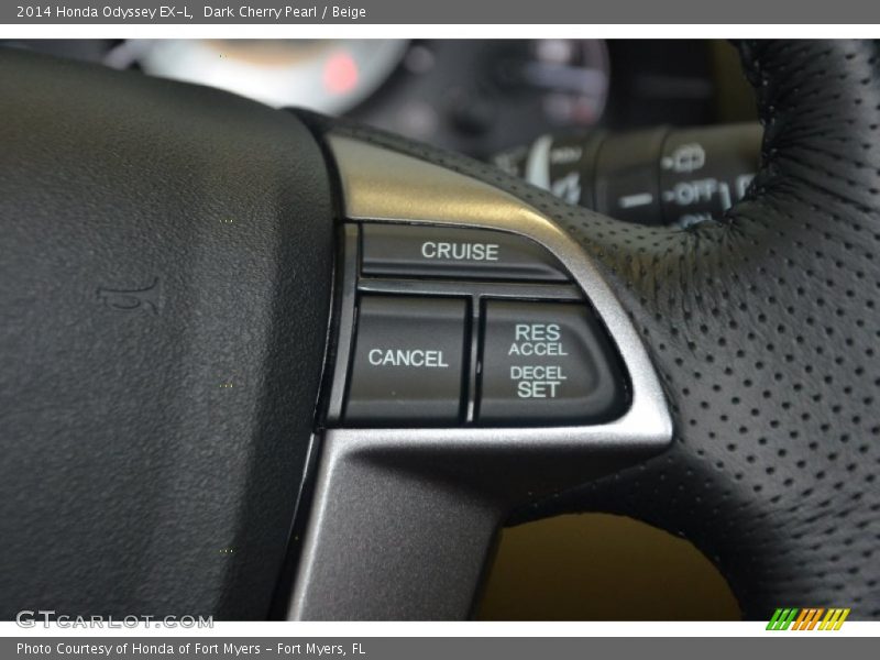 Dark Cherry Pearl / Beige 2014 Honda Odyssey EX-L