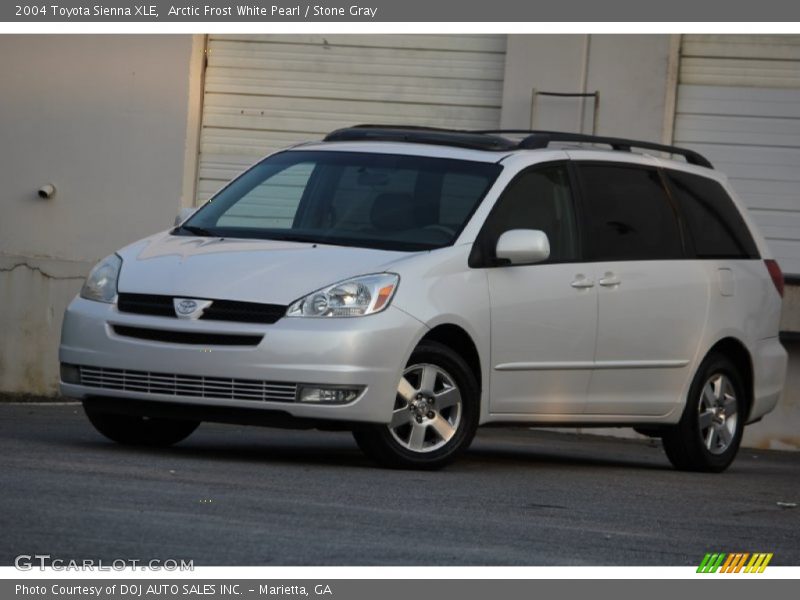 Arctic Frost White Pearl / Stone Gray 2004 Toyota Sienna XLE