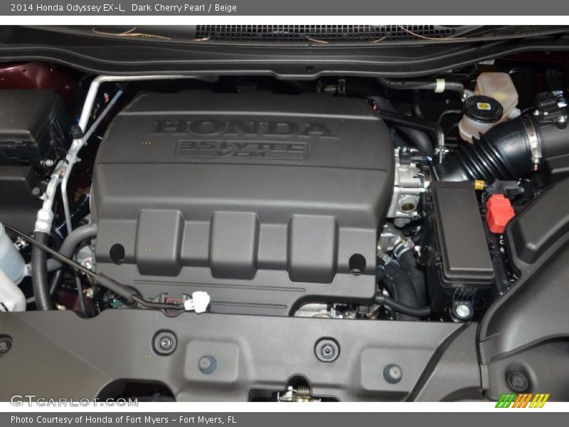 Dark Cherry Pearl / Beige 2014 Honda Odyssey EX-L