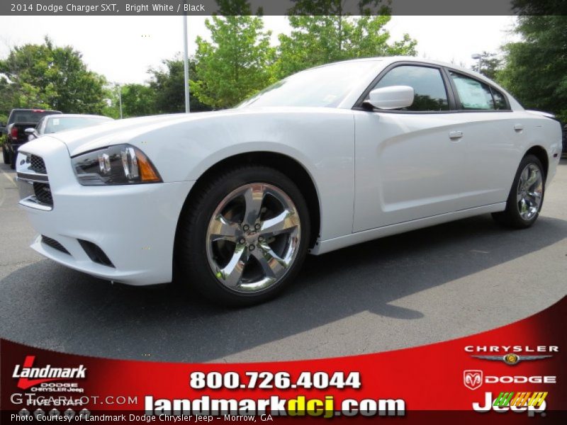 Bright White / Black 2014 Dodge Charger SXT