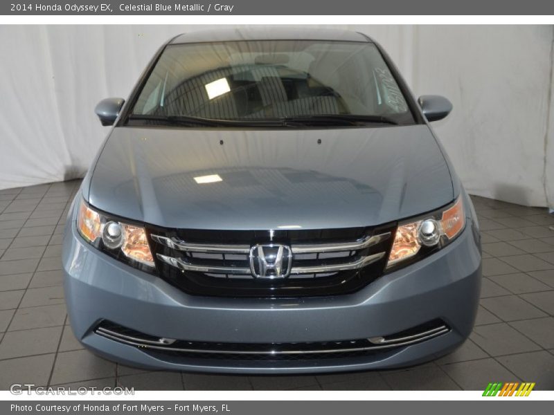Celestial Blue Metallic / Gray 2014 Honda Odyssey EX