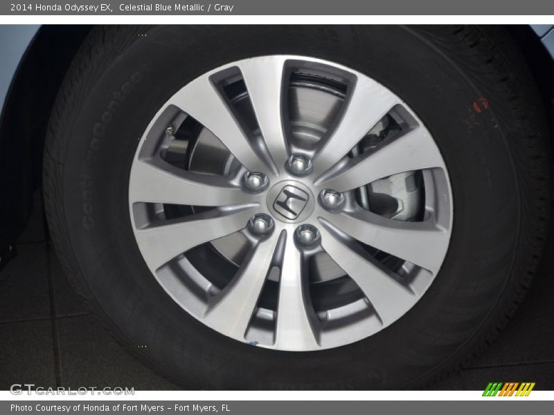 Celestial Blue Metallic / Gray 2014 Honda Odyssey EX