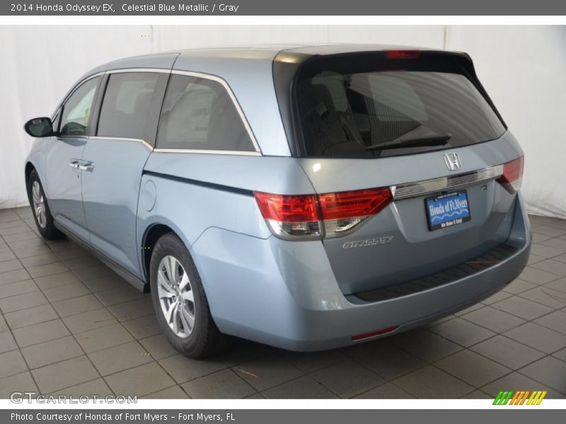 Celestial Blue Metallic / Gray 2014 Honda Odyssey EX
