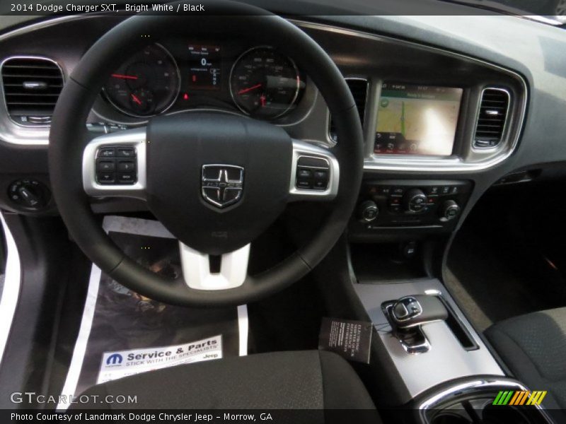 Bright White / Black 2014 Dodge Charger SXT