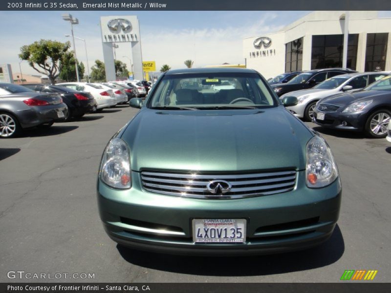 Emerald Mist Metallic / Willow 2003 Infiniti G 35 Sedan