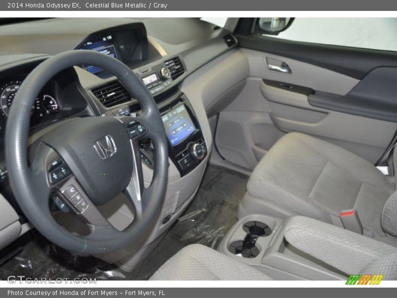 Celestial Blue Metallic / Gray 2014 Honda Odyssey EX