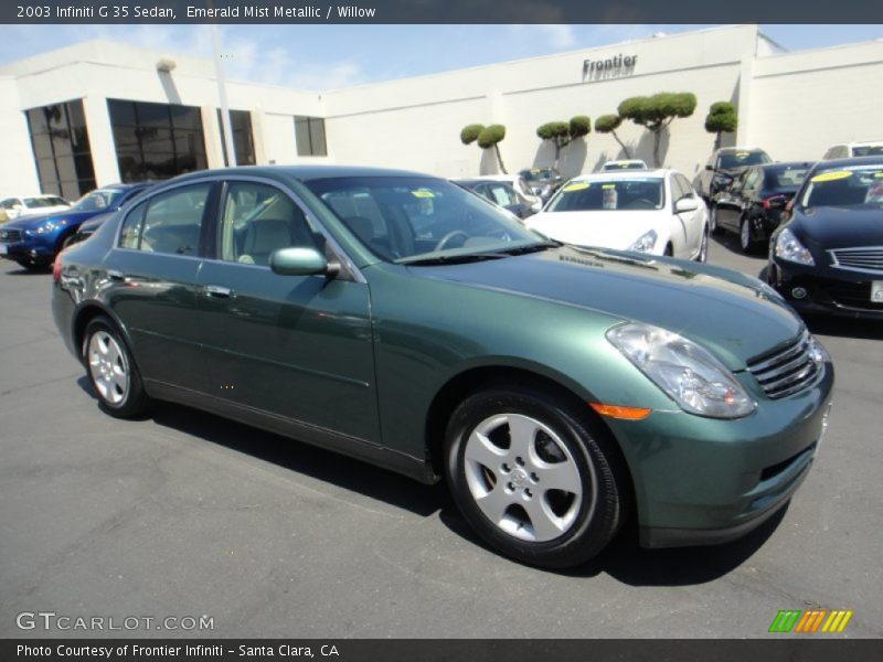 Emerald Mist Metallic / Willow 2003 Infiniti G 35 Sedan
