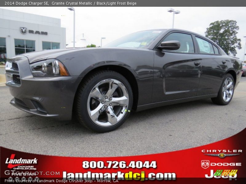 Granite Crystal Metallic / Black/Light Frost Beige 2014 Dodge Charger SE