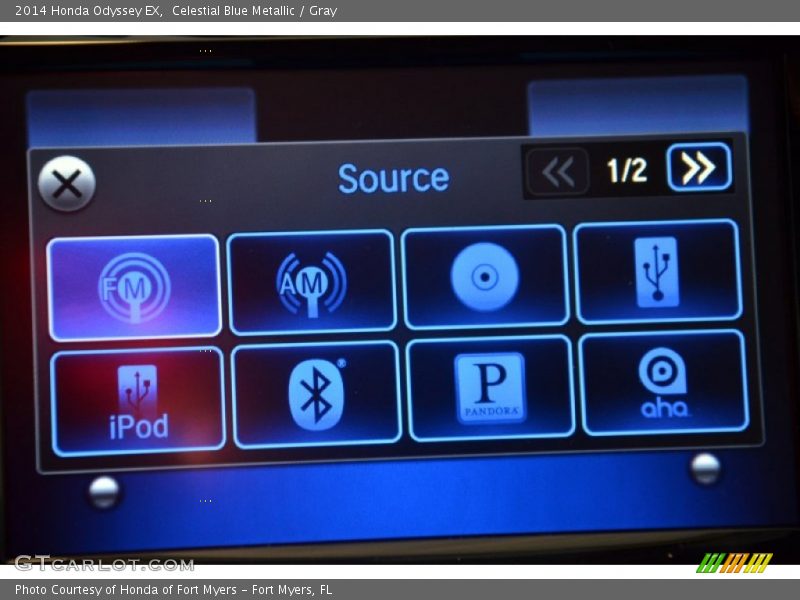 Celestial Blue Metallic / Gray 2014 Honda Odyssey EX