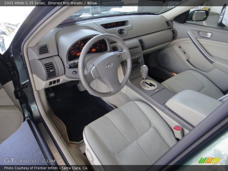 Emerald Mist Metallic / Willow 2003 Infiniti G 35 Sedan