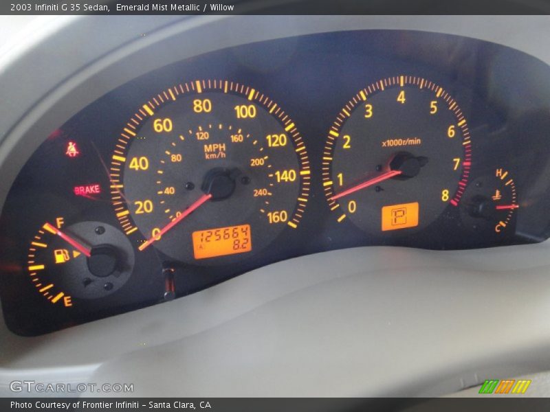 Emerald Mist Metallic / Willow 2003 Infiniti G 35 Sedan