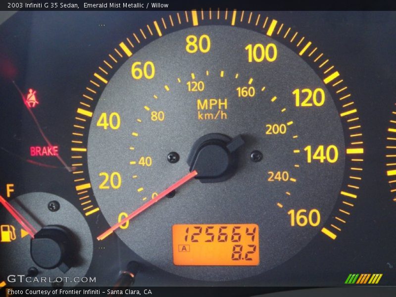 Emerald Mist Metallic / Willow 2003 Infiniti G 35 Sedan