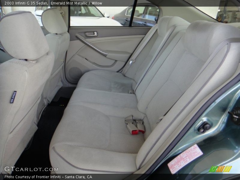 Emerald Mist Metallic / Willow 2003 Infiniti G 35 Sedan