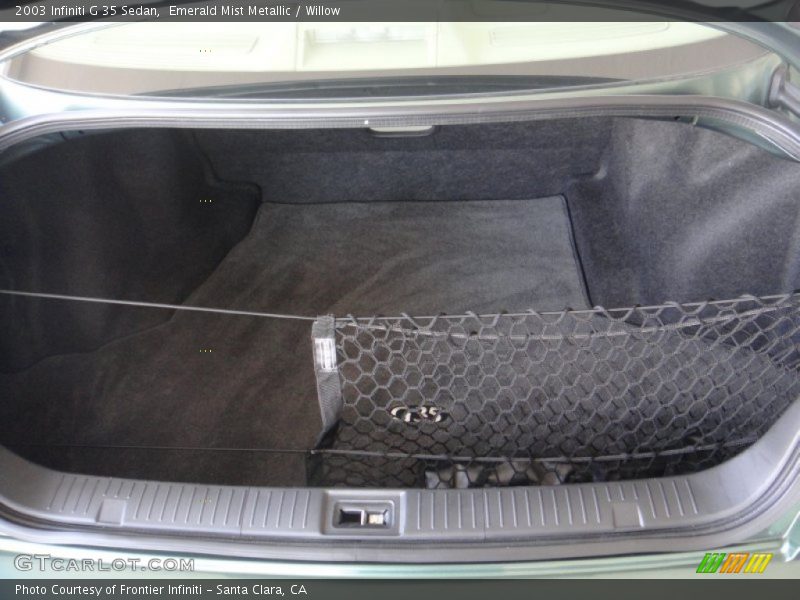 Emerald Mist Metallic / Willow 2003 Infiniti G 35 Sedan