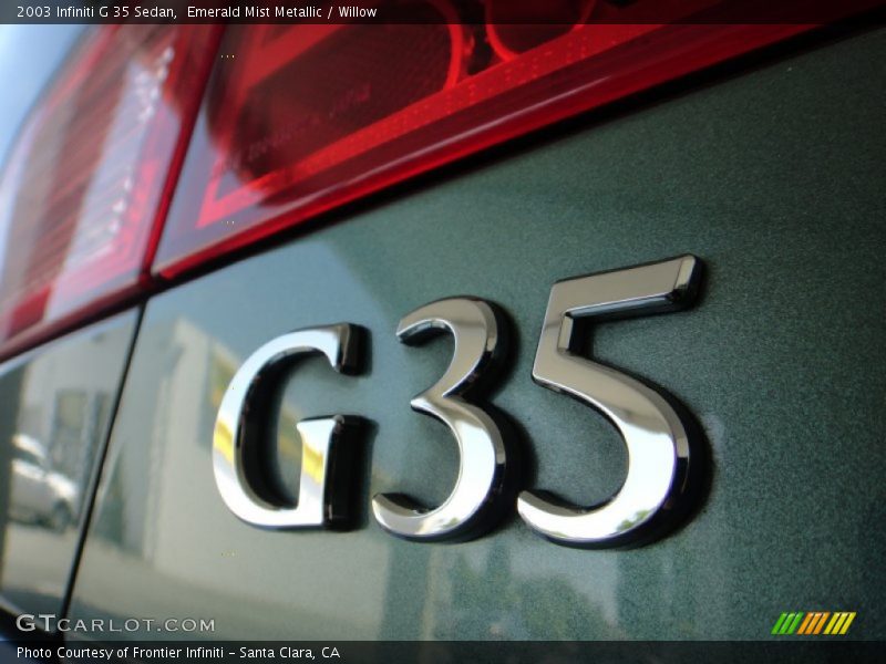 Emerald Mist Metallic / Willow 2003 Infiniti G 35 Sedan