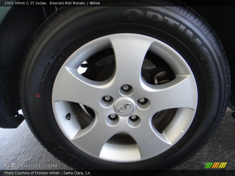 Emerald Mist Metallic / Willow 2003 Infiniti G 35 Sedan